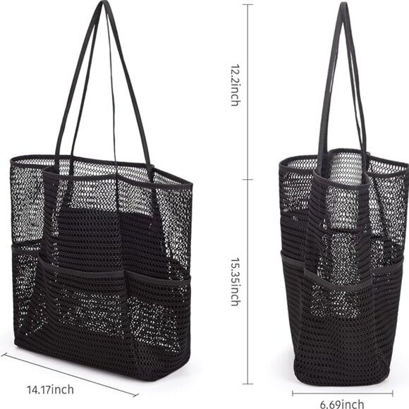 SUMMER Mesh Beach Tote Bag Waterproof for Beach and Pool - Picture 9 of 11